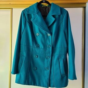 Torrid size 1 (plus size) Teal Pea Coat